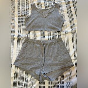 SHEIN Cropped PJ Set